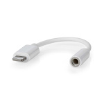 Nedis Lightning Adapter | Apple Lightning, 8-stifts | 3.5 mm Hona | Nickelplaterad | 0.10 m | Rund | PVC | Låda