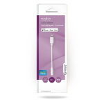 Nedis Lightning Adapter | Apple Lightning, 8-stifts | 3.5 mm Hona | Nickelplaterad | 0.10 m | Rund | PVC | Låda