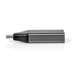 Nedis USB-C™ Adapter | USB 3.2 Gen 1 | USB-C™ Hane | DisplayPort Hona | 4K@60Hz | Rund | Nickelplaterad | Grå / Svart | Kuvert