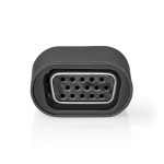 Nedis USB-C™ Adapter | USB 3.2 Gen 1 | USB-C™ Hane | VGA hona 15p | Full HD 1080p | Rund | Nickelplaterad | Grå / Svart | Kuvert