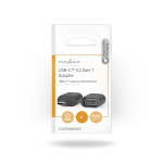 Nedis USB-C™ Adapter | USB 3.2 Gen 1 | USB-C™ Hane | VGA hona 15p | Full HD 1080p | Rund | Nickelplaterad | Grå / Svart | Kuvert