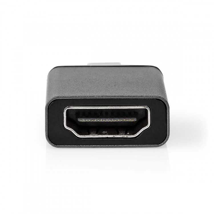 Nedis USB-C™ Adapter | USB 3.2 Gen 1 | USB-C™ Hane | HDMI™ Hona | 4K@60Hz | Rund | Nickelplaterad | Grå / Svart | Kuvert Nedis USB-C™ Adapter | USB 3.2 Gen 1 | USB-C™ Hane | HDMI™ Hona | 4K@60Hz | Rund | Nickelplaterad | Grå / Svart | Kuvert