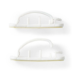 Nedis Kabelhantering | Kabelklämma | Låst | 3 st. | Antal platser: 3 Skivor | Maximal kabeltjocklek: 7.5 mm | Polypropylene | Vit
