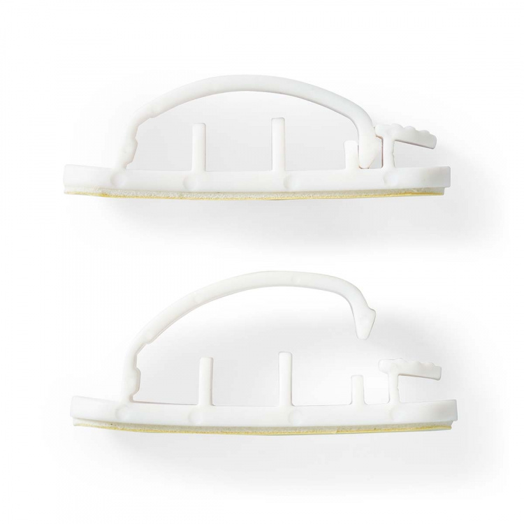 Nedis Kabelhantering | Kabelklämma | Låst | 3 st. | Antal platser: 3 Skivor | Maximal kabeltjocklek: 7.5 mm | Polypropylene | Vit