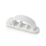 Nedis Kabelhantering | Kabelklämma | Låst | 3 st. | Antal platser: 3 Skivor | Maximal kabeltjocklek: 7.5 mm | Polypropylene | Vit