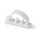 Nedis Kabelhantering | Kabelklämma | Låst | 3 st. | Antal platser: 3 Skivor | Maximal kabeltjocklek: 7.5 mm | Polypropylene | Vit