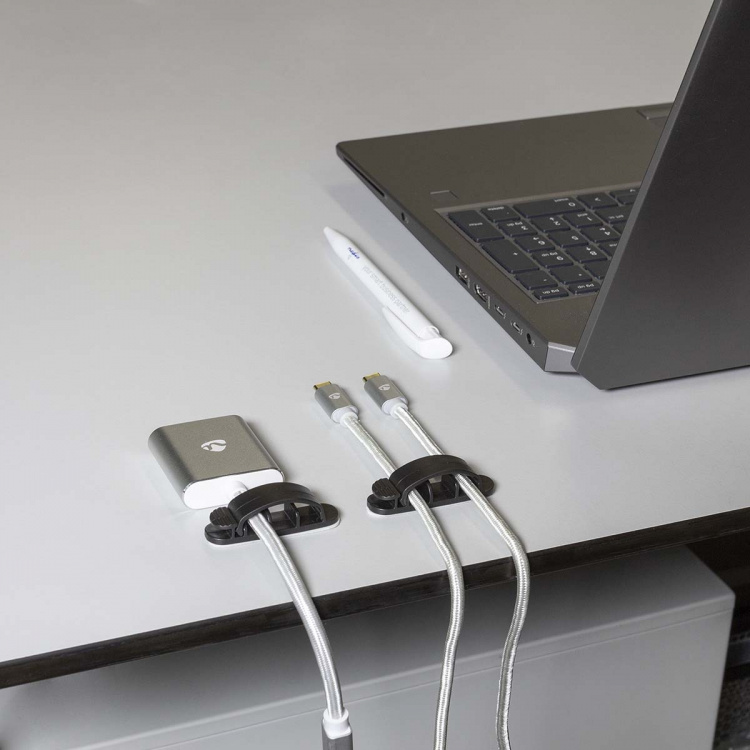 Nedis Kabelhantering | Kabelklämma | Låst | 3 st. | Antal platser: 3 Skivor | Maximal kabeltjocklek: 7.5 mm | Polypropylene | Svart Nedis Kabelhantering | Kabelklämma | Låst | 3 st. | Antal platser: 3 Skivor | Maximal kabeltjocklek: 7.5 mm | Polypropylene | Svart