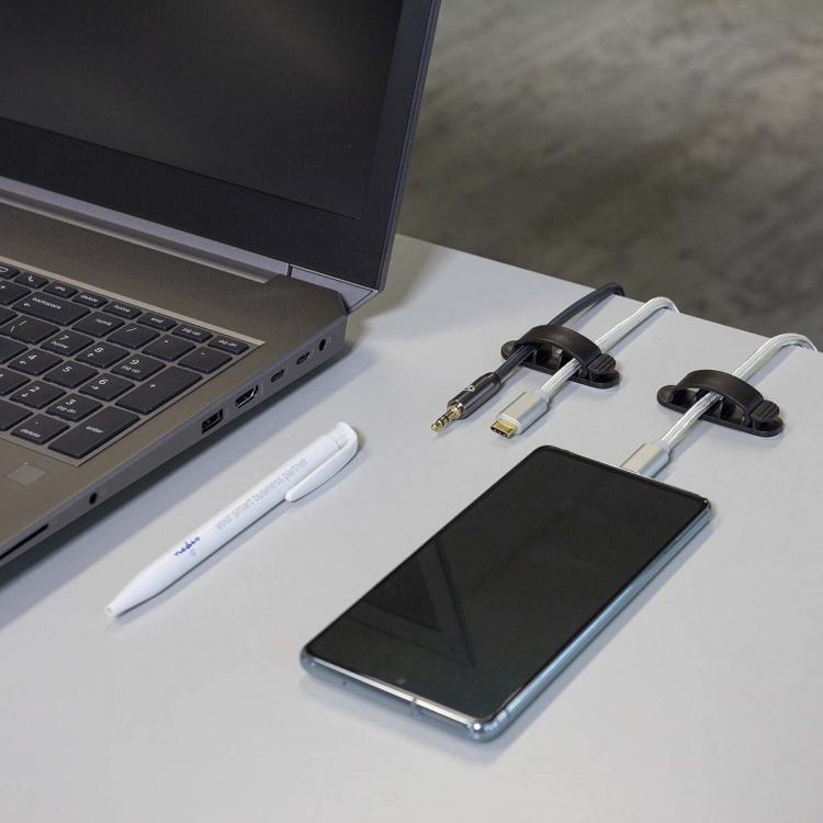 Nedis Kabelhantering | Kabelklämma | Låst | 3 st. | Antal platser: 3 Skivor | Maximal kabeltjocklek: 7.5 mm | Polypropylene | Svart Nedis Kabelhantering | Kabelklämma | Låst | 3 st. | Antal platser: 3 Skivor | Maximal kabeltjocklek: 7.5 mm | Polypropylene | Svart