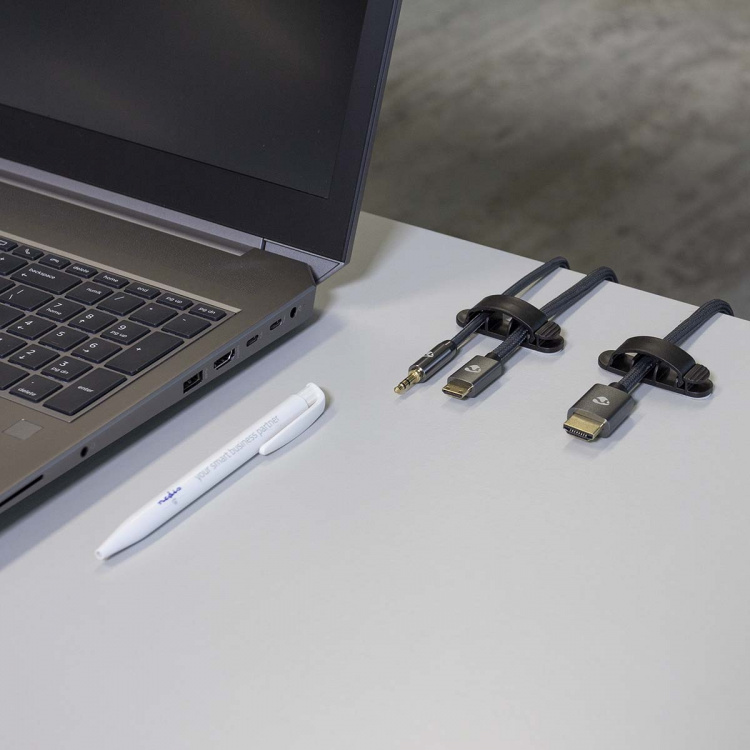 Nedis Kabelhantering | Kabelklämma | Låst | 3 st. | Antal platser: 3 Skivor | Maximal kabeltjocklek: 7.5 mm | Polypropylene | Svart Nedis Kabelhantering | Kabelklämma | Låst | 3 st. | Antal platser: 3 Skivor | Maximal kabeltjocklek: 7.5 mm | Polypropylene | Svart