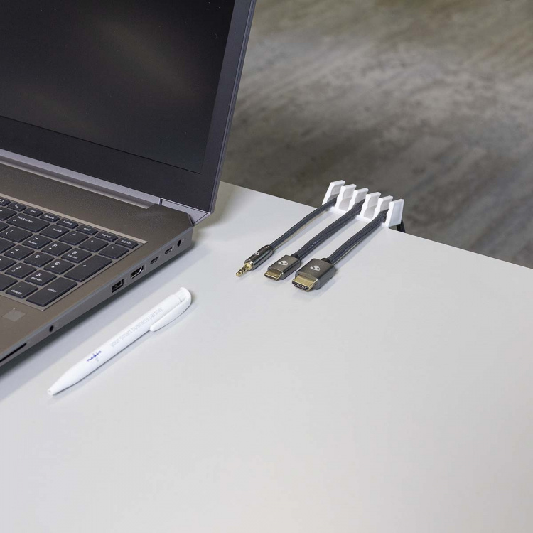 Nedis Kabelhantering | Kabelklämma | Klicka och Go | 2 st. | Antal platser: 5 Skivor | Maximal kabeltjocklek: 7.1 mm | Polypropylene | Vit Nedis Kabelhantering | Kabelklämma | Klicka och Go | 2 st. | Antal platser: 5 Skivor | Maximal kabeltjocklek: 7.1 mm | Polypropylene | Vit