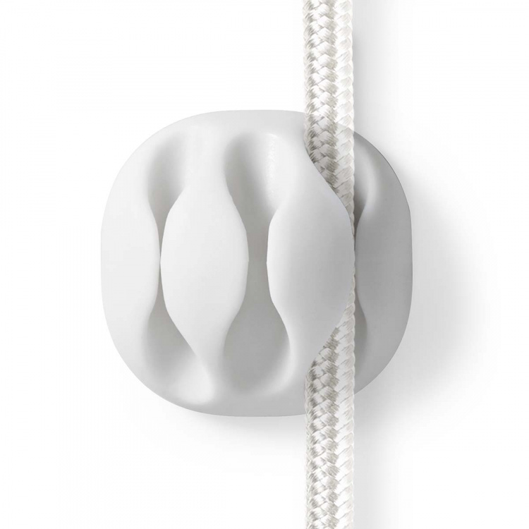 Nedis Kabelhantering | Kabelklämma | Klicka och Go | 4 st. | Antal platser: 3 Skivor | Maximal kabeltjocklek: 5.3 mm | TPE | Vit Nedis Kabelhantering | Kabelklämma | Klicka och Go | 4 st. | Antal platser: 3 Skivor | Maximal kabeltjocklek: 5.3 mm | TPE | Vit