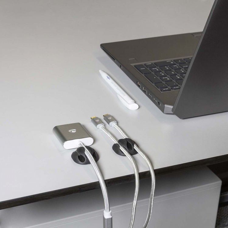 Nedis Kabelhantering | Kabelklämma | Klicka och Go | 4 st. | Antal platser: 3 Skivor | Maximal kabeltjocklek: 5.3 mm | TPE | Svart Nedis Kabelhantering | Kabelklämma | Klicka och Go | 4 st. | Antal platser: 3 Skivor | Maximal kabeltjocklek: 5.3 mm | TPE | Svart