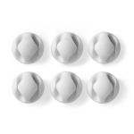 Nedis Kabelhantering | Kabelklämma | Klicka och Go | 6 st. | Antal platser: 2 Skivor | Maximal kabeltjocklek: 5.3 mm | TPE | Vit Nedis Kabelhantering | Kabelklämma | Klicka och Go | 6 st. | Antal platser: 2 Skivor | Maximal kabeltjocklek: 5.3 mm | TPE | Vit