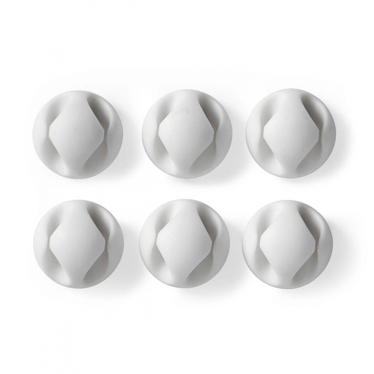 Nedis Kabelhantering | Kabelklämma | Klicka och Go | 6 st. | Antal platser: 2 Skivor | Maximal kabeltjocklek: 5.3 mm | TPE | Vit Nedis Kabelhantering | Kabelklämma | Klicka och Go | 6 st. | Antal platser: 2 Skivor | Maximal kabeltjocklek: 5.3 mm | TPE | Vit