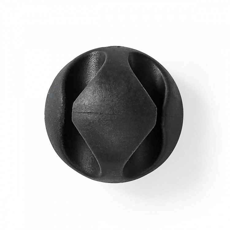Nedis Kabelhantering | Kabelklämma | Klicka och Go | 6 st. | Antal platser: 2 Skivor | Maximal kabeltjocklek: 5.3 mm | TPE | Svart