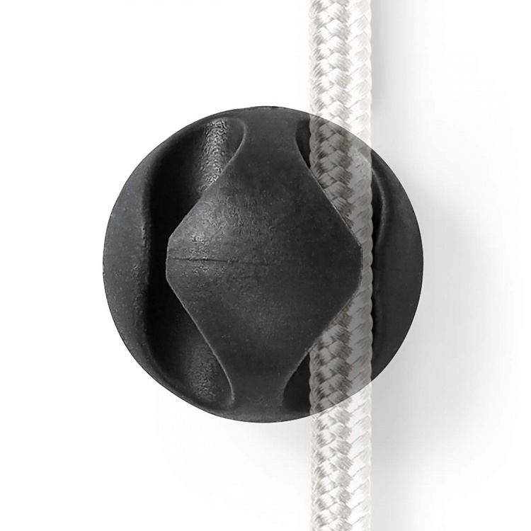 Nedis Kabelhantering | Kabelklämma | Klicka och Go | 6 st. | Antal platser: 2 Skivor | Maximal kabeltjocklek: 5.3 mm | TPE | Svart