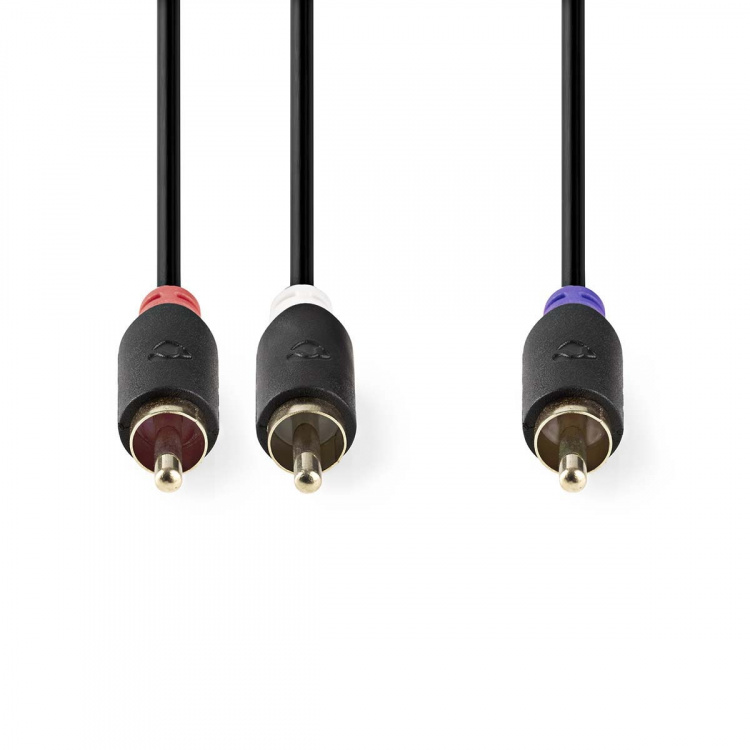 Nedis subwoofer Kabel | RCA Hane | 2x RCA Hane | Guldplaterad | 3.00 m | Rund | 4.0 mm | Antracit | Låda Nedis subwoofer Kabel | RCA Hane | 2x RCA Hane | Guldplaterad | 3.00 m | Rund | 4.0 mm | Antracit | Låda
