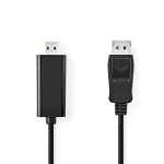 Nedis Displayport-kabel | DisplayPort Hane | HDMI™ Kontakt | 4K@30Hz | Nickelplaterad | 1.00 m | Rund | PVC | Antracit | Låda