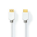 Nedis High Speed ​​HDMI ™ kabel med Ethernet | HDMI™ Kontakt | HDMI™ Kontakt | 4K@60Hz | ARC | 18 Gbps | 3.00 m | Rund | PVC | Vit | Låda