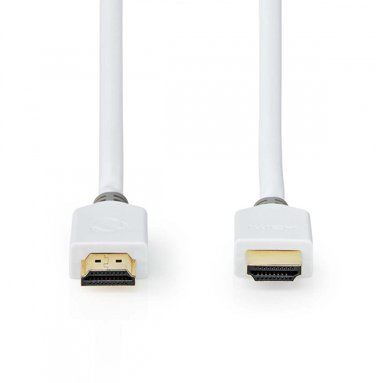 Nedis High Speed ​​HDMI ™ kabel med Ethernet | HDMI™ Kontakt | HDMI™ Kontakt | 4K@60Hz | ARC | 18 Gbps | 5.00 m | Rund | PVC | Vit | Låda