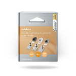 Nedis RJ45-kontakt | RJ45 Pass Through | Solid/strängad FTP CAT7 | Rak | Guldplaterad | 10 st. | Polycarbonate | Grå / Svart / Vit | Låda
