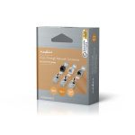 Nedis RJ45-kontakt | RJ45 Pass Through | Solid/strängad FTP CAT7 | Rak | Guldplaterad | 10 st. | Polycarbonate | Grå / Svart / Vit | Låda