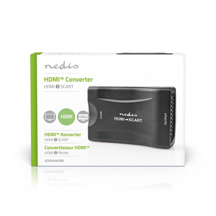 Nedis HDMI ™ Omvandlare | HDMI™ Input | SCART Female | Envägs | 1080p | 1.2 Gbps | ABS | Svart