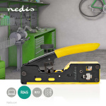 Nedis Crimp pliers | CAT5 / CAT5e / CAT6 / CAT6a / CAT7 / RJ12 / RJ45 | Skärande / Stripp / Tång | Gummi / Stål | Gul / Svart Nedis Crimp pliers | CAT5 / CAT5e / CAT6 / CAT6a / CAT7 / RJ12 / RJ45 | Skärande / Stripp / Tång | Gummi / Stål | Gul / Svart