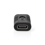 Nedis USB-C™ Adapter | USB 3.2 Gen 2 | USB-C™ Hona | USB-C™ Hona | 4K@60Hz | 10 Gbps | Rund | Nickelplaterad | Svart | Kuvert Nedis USB-C™ Adapter | USB 3.2 Gen 2 | USB-C™ Hona | USB-C™ Hona | 4K@60Hz | 10 Gbps | Rund | Nickelplaterad | Svart | Kuvert