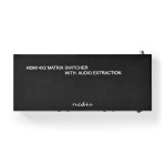 Nedis HDMI ™ matris omkopplare | 4x 2 Portar port(s) | 4x HDMI™ Input | 2x 3.5 mm / 2x HDMI™ Output / 2x TosLink | 4K@60Hz | 18 Gbps | Fjärrstyrd | Metall | Antracit Nedis HDMI ™ matris omkopplare | 4x 2 Portar port(s) | 4x HDMI™ Input | 2x 3.5 mm / 2x HDMI™ Output / 2x TosLink | 4K@60Hz | 18 Gbps | Fjärrstyrd | Metall | Antracit