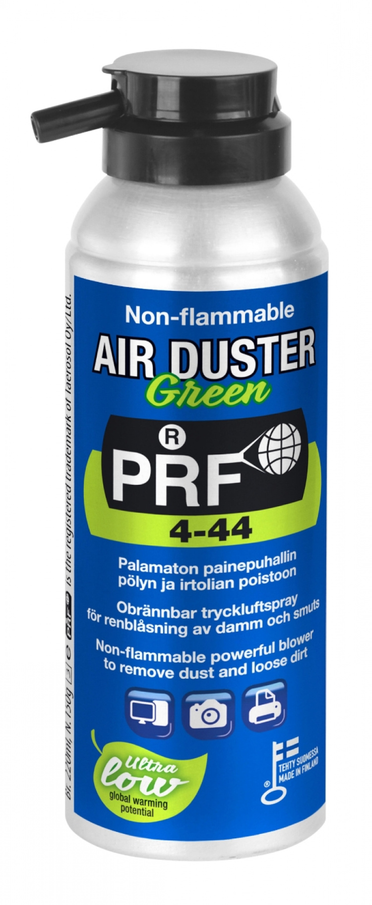 PRF 4-44 Air Duster Grön Ej brandfarlig 220 ml PRF 4-44 Air Duster Grön Ej brandfarlig 220 ml