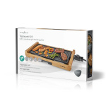 Nedis Teppanyaki Bordsgrill | Bakytan (l x b): 43 x 23 cm | Antal personer: 6 Personer | Non-stick beläggning | 4 Värmeinställningar