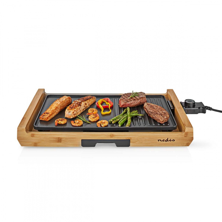Nedis Teppanyaki Bordsgrill | Bakytan (l x b): 43 x 23 cm | Antal personer: 6 Personer | Non-stick beläggning | 4 Värmeinställningar