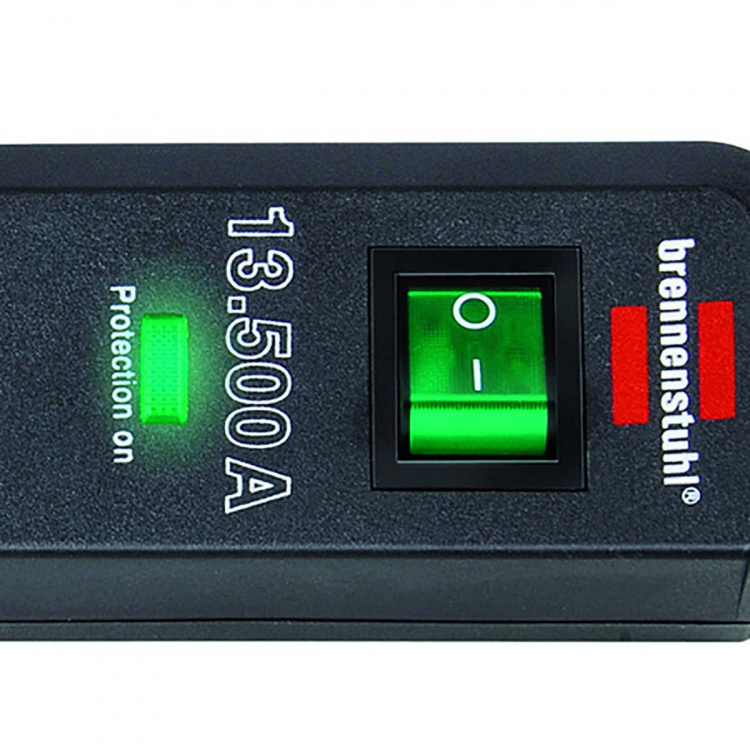 brennenstuhl Surge Skyddad Extension Socket Eco-Line 6-Way1.50 m - Jordad Kontakt