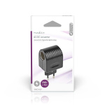Nedis Eluttag Adapter | Euro / Typ C (CEE 7/16) | 100 - 240 V AC 50/60 Hz | 12 V DC | 6 W | Strömadapter | 0.3 A | Svart | Plast Nedis Eluttag Adapter | Euro / Typ C (CEE 7/16) | 100 - 240 V AC 50/60 Hz | 12 V DC | 6 W | Strömadapter | 0.3 A | Svart | Plast