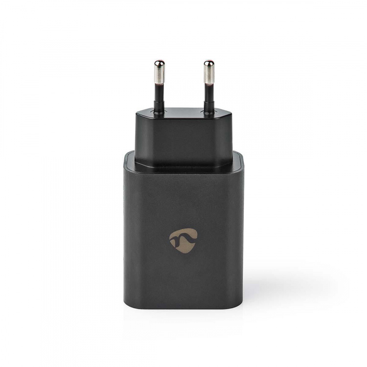 Nedis Väggladdare | 30 W | PD3.0 27W / PD3.0 30W / QC3.0 | Snabbladdnings funktion | 1.5 / 2.0 / 2.5 / 3.0 A | Antal utgångar: 1 | USB-C™ | Automatiskt val av Spänning | Svart