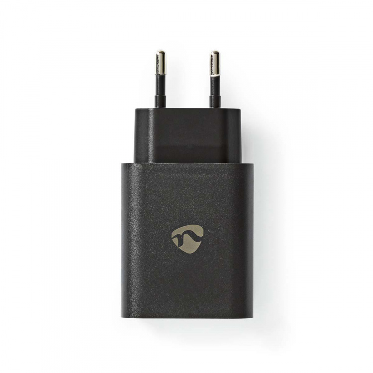 Nedis Väggladdare | 30 W | PD3.0 27W / PD3.0 30W / QC3.0 | Snabbladdnings funktion | 1.5 / 2.0 / 2.5 / 3.0 A | Antal utgångar: 1 | USB-C™ | Automatiskt val av Spänning | Svart