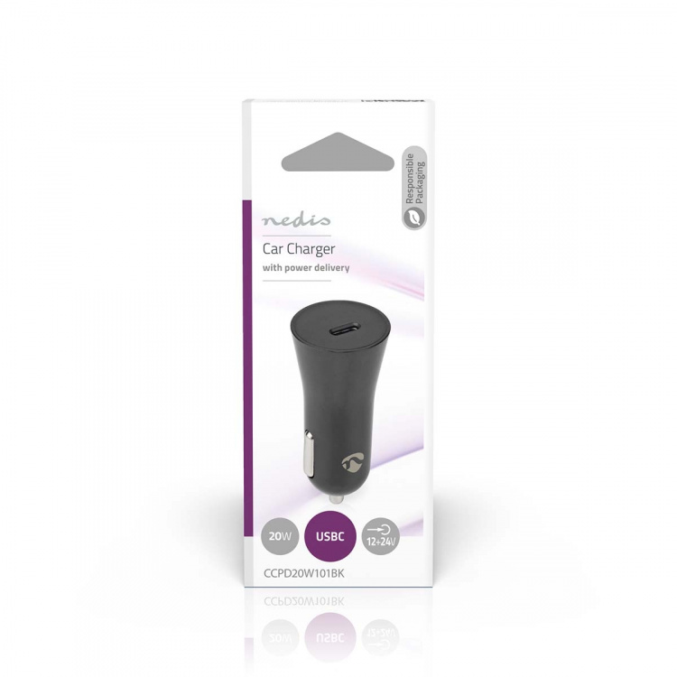 Nedis Billaddare | 20 W | 1.67 / 2.22 / 3.0 A | Antal utgångar: 1 | Port typ: USB-C™ | Automatiskt val av Spänning Nedis Billaddare | 20 W | 1.67 / 2.22 / 3.0 A | Antal utgångar: 1 | Port typ: USB-C™ | Automatiskt val av Spänning