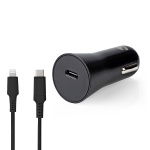Nedis Billaddare | 20 W | 1.67 / 2.22 / 3.0 A | Antal utgångar: 1 | Port typ: USB-C™ | Lightning 8-Pin (Lös) Kabel | 1.00 m | Automatiskt val av Spänning Nedis Billaddare | 20 W | 1.67 / 2.22 / 3.0 A | Antal utgångar: 1 | Port typ: USB-C™ | Lightning 8-Pin (Lös) Kabel | 1.00 m | Automatiskt val av Spänning