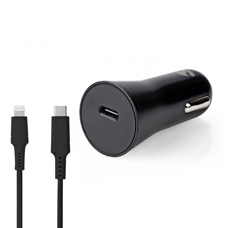 Nedis Billaddare | 20 W | 1.67 / 2.22 / 3.0 A | Antal utgångar: 1 | Port typ: USB-C™ | Lightning 8-Pin (Lös) Kabel | 1.00 m | Automatiskt val av Spänning Nedis Billaddare | 20 W | 1.67 / 2.22 / 3.0 A | Antal utgångar: 1 | Port typ: USB-C™ | Lightning 8-Pin (Lös) Kabel | 1.00 m | Automatiskt val av Spänning
