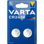 Varta Lithium knappcellsbatteri CR2430 | 3 V DC | 290 mAh | 2-Blister | Silver Varta Lithium knappcellsbatteri CR2430 | 3 V DC | 290 mAh | 2-Blister | Silver