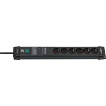 brennenstuhl Premium-Line 60.000A grenuttag med överspänningsskydd 6-vägs svart 3m H05VV-F 3G1,5