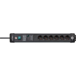 brennenstuhl Premium-Line 60.000A grenuttag med överspänningsskydd 6-vägs svart 3m H05VV-F 3G1,5