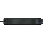 brennenstuhl Premium-Line 60.000A grenuttag med överspänningsskydd 6-vägs svart 3m H05VV-F 3G1,5