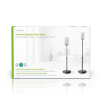 Nedis Högtalar Fäste | Kompatibel med: Universell | Golv | 4.5 kg | Höjdjusterbar | ABS / Stål | Svart