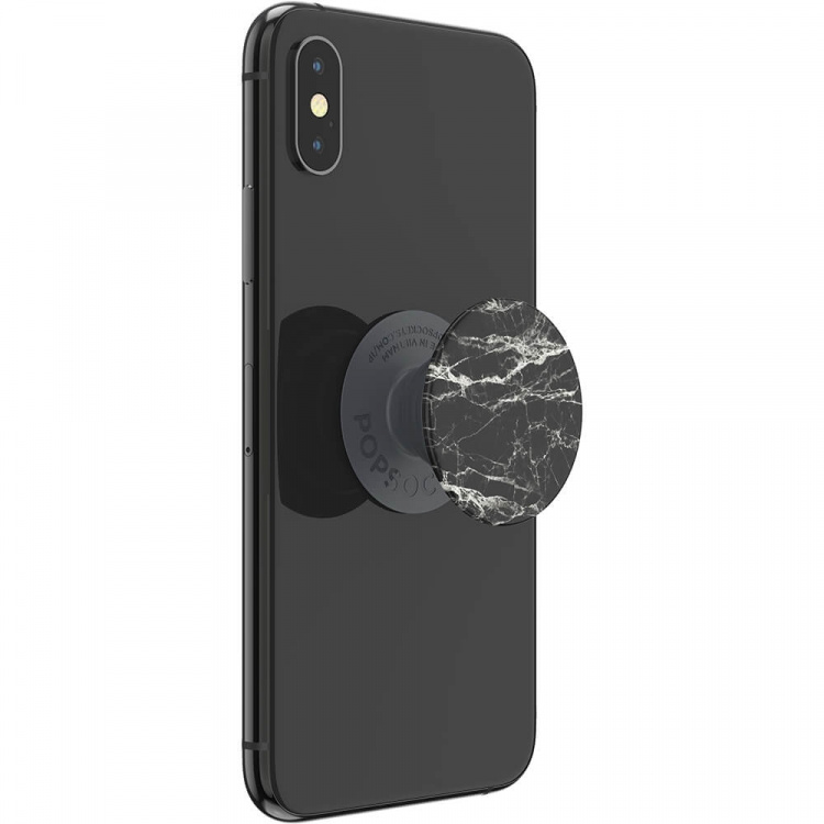 PopSockets Basic Black Modern Marble Grip Med Ställfunktion