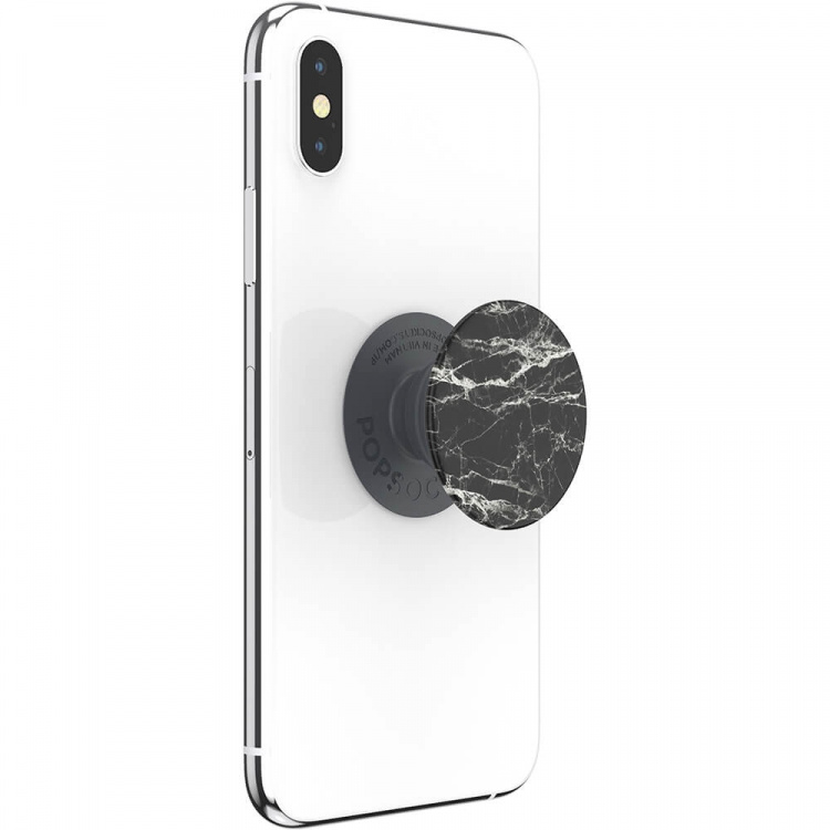 PopSockets Basic Black Modern Marble Grip Med Ställfunktion