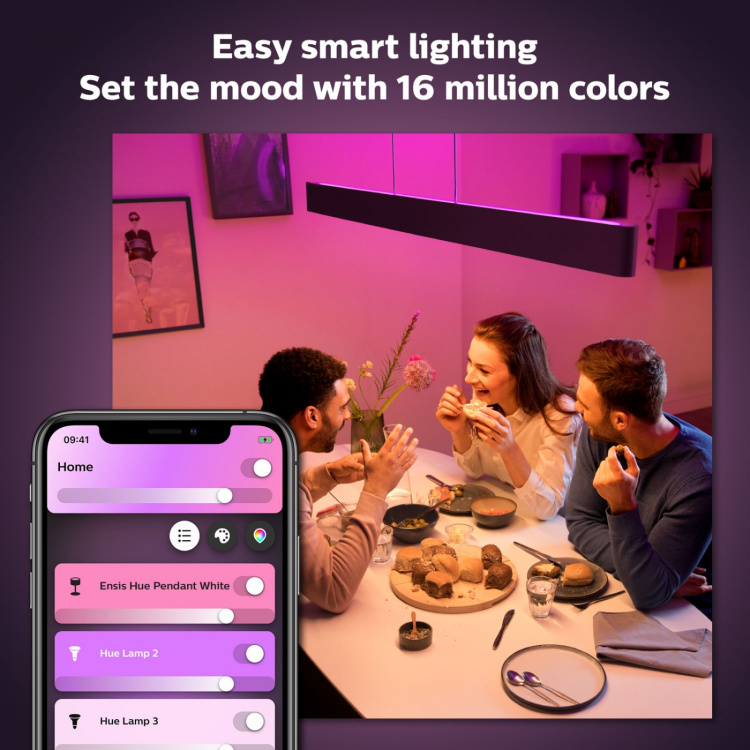 Philips Hue Ensis Pendellampa White/Color Svart