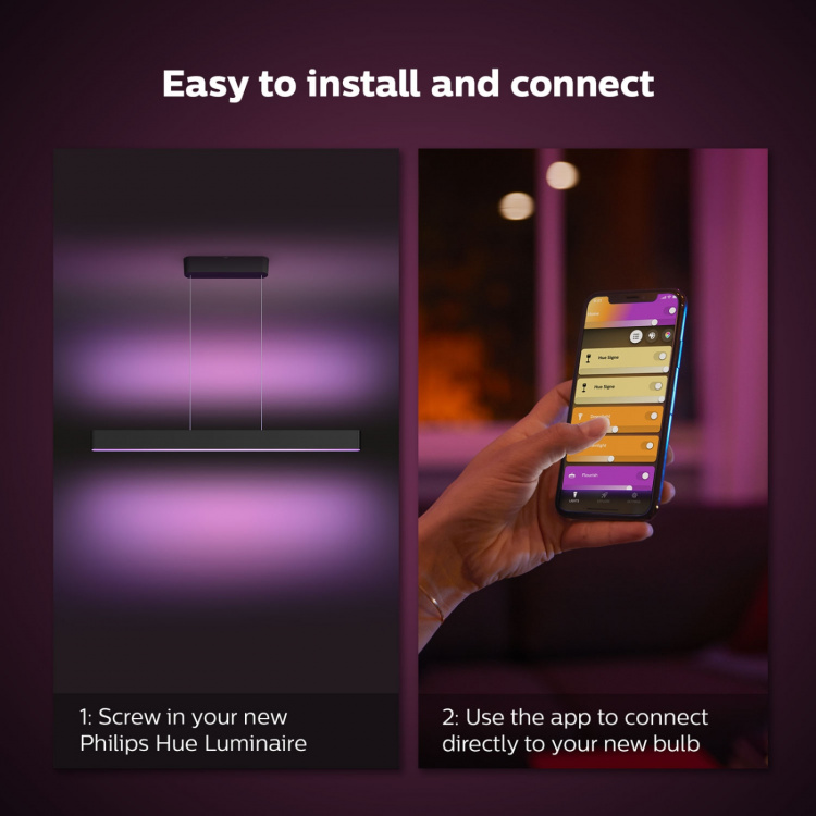 Philips Hue Ensis Pendellampa White/Color Svart