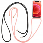 Celly Halsrem för iPhone 13 Svart + Rosa